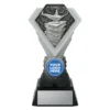 Academic Diamond Silver medium black and silver trophy for lamp and books insert
