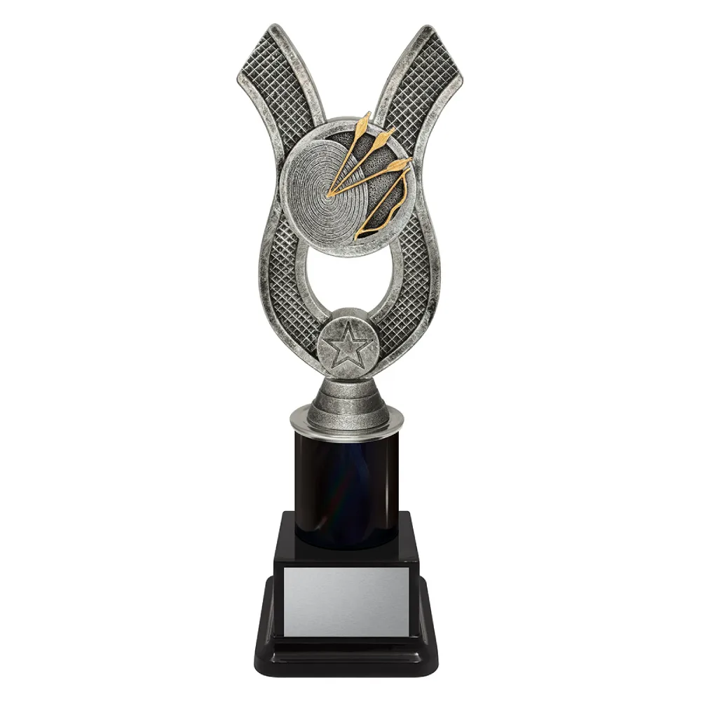 Archery Anchor medium archery trophy with target and arrows on a black base.