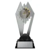 Archery Shadowcrest medium black and silver trophy with archery target and arrows