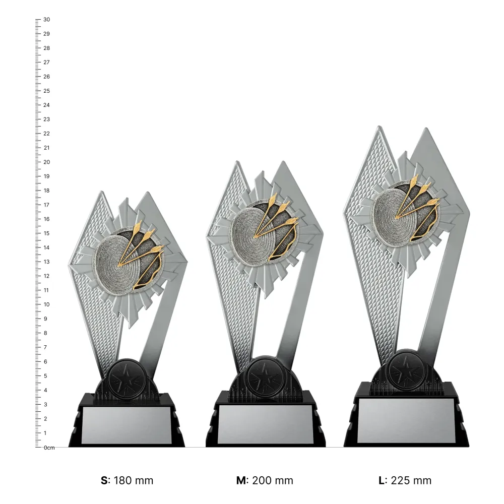 Archery Shadowcrest Archery Shadowcrest trophies next to ruler