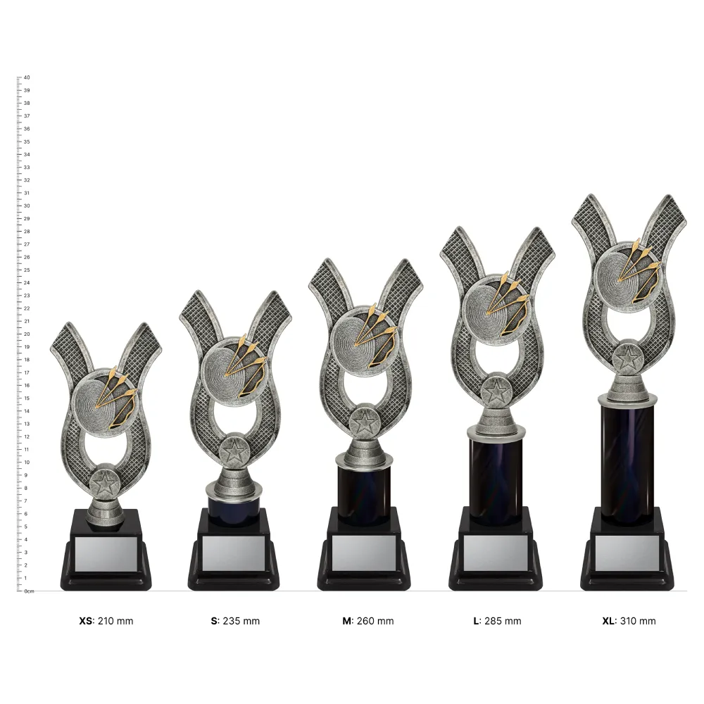 Archery anchor Archery Anchor trophies next to ruler