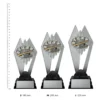 Art Shadowcrest Art Shadowcrest trophies next to ruler