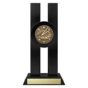 art trophy with palette and paint brush emblem on a black base.