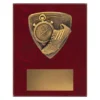 Athletics Nova Plaque small athletics plaque with stopwatch and shoe and emblem on a wooden plaque.