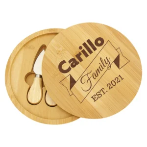 Bamboo Cheese Gift Set open