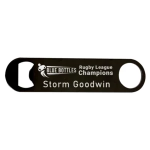 black bar blade with engraving