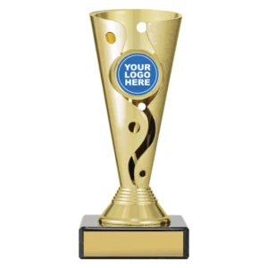 Gold carnival cup - budget with plastic / marble construction