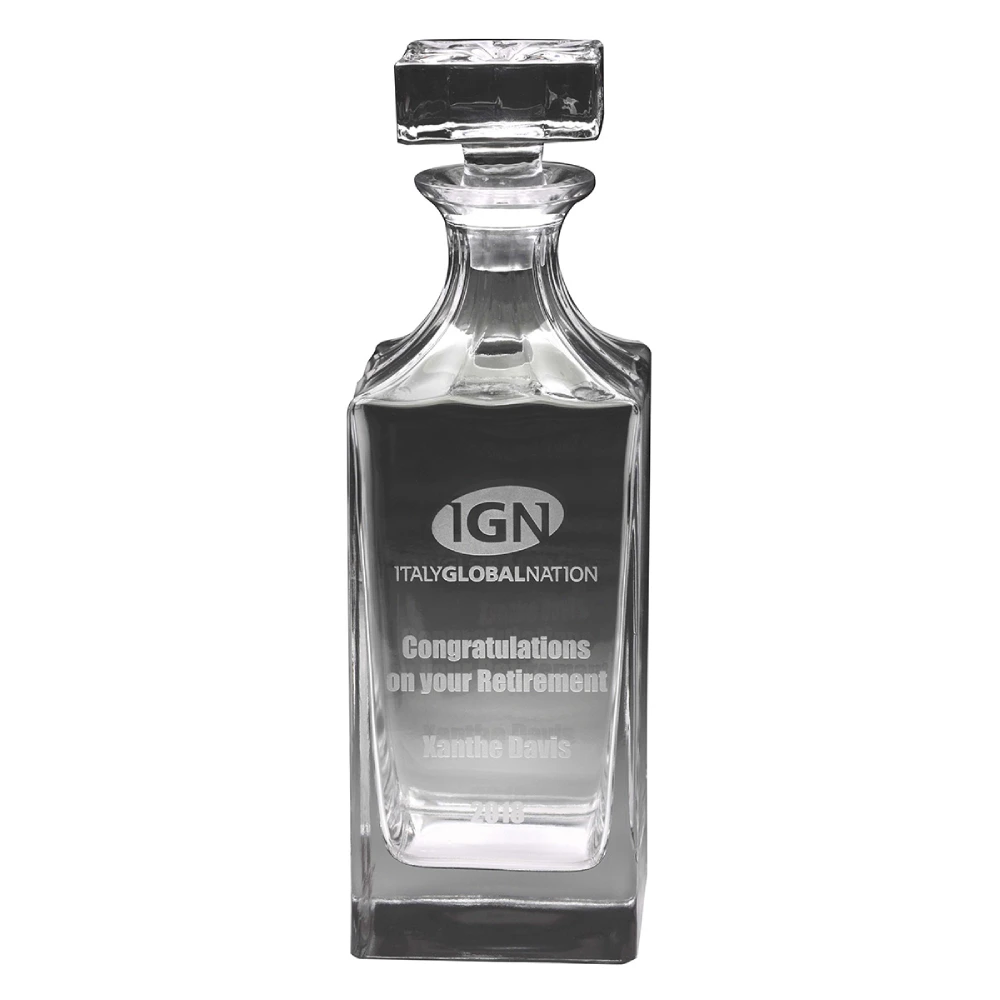 Crystal Whisky Decanter with engraving