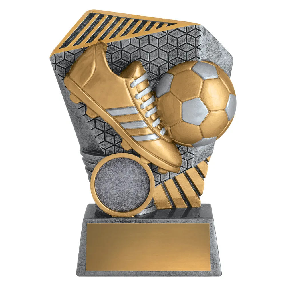 silver and gold Clash - football with resin construction