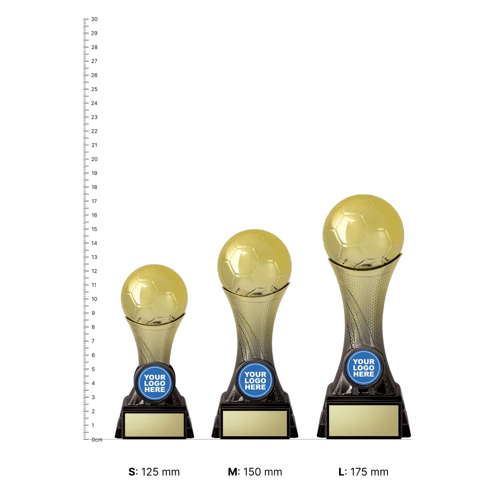 Football epic Epic Football trophies next to ruler