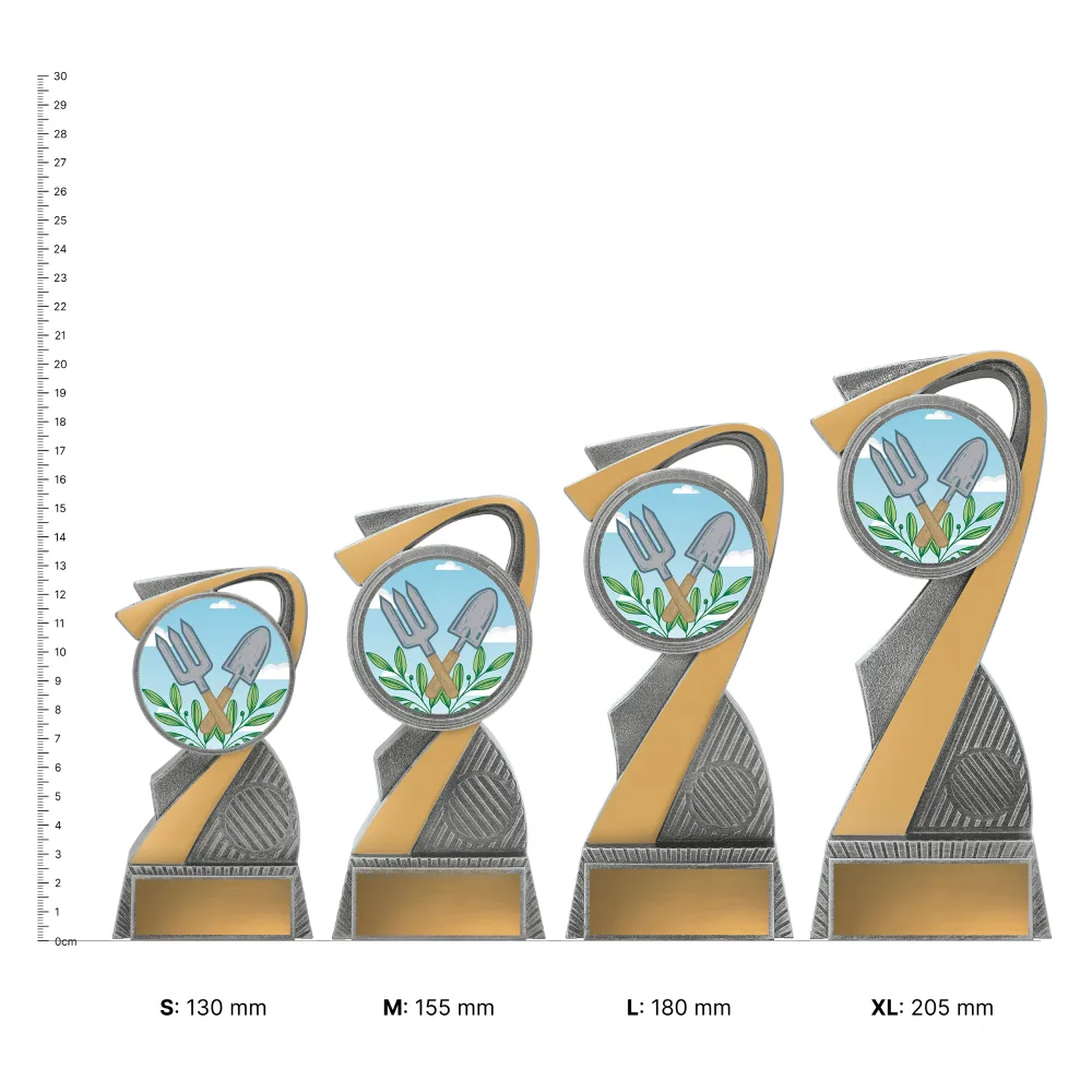 Gardening Arclight Gardening Arclight trophies next to ruler