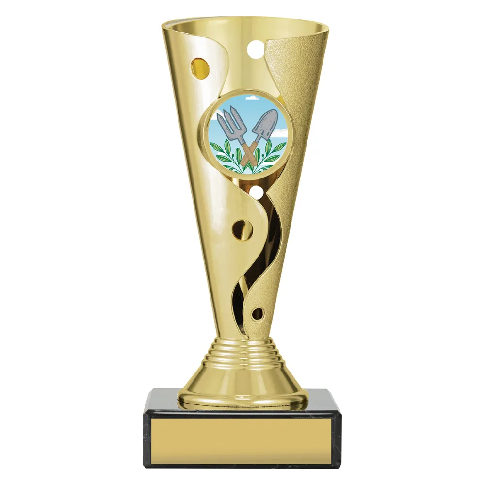 Gardening Carnival Cup small Gold carnival cup - gardening with plastic / marble construction
