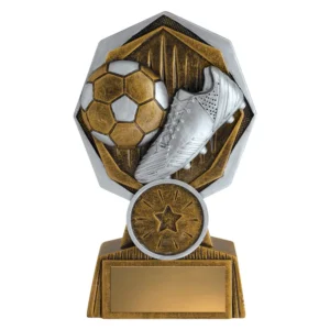 gold and silver Icarus - football with plastic construction