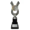 Maths Anchor medium Math trophy with calculator and maths symbols on a black base.