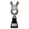 Public Speaking Anchor medium Public speaking trophy with microphone and star on a black base.