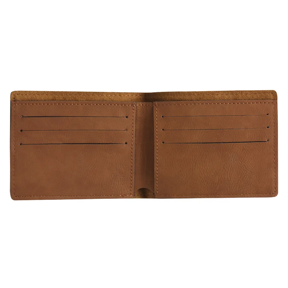 Rawhide Wallet open empty Rawhide Wallet open