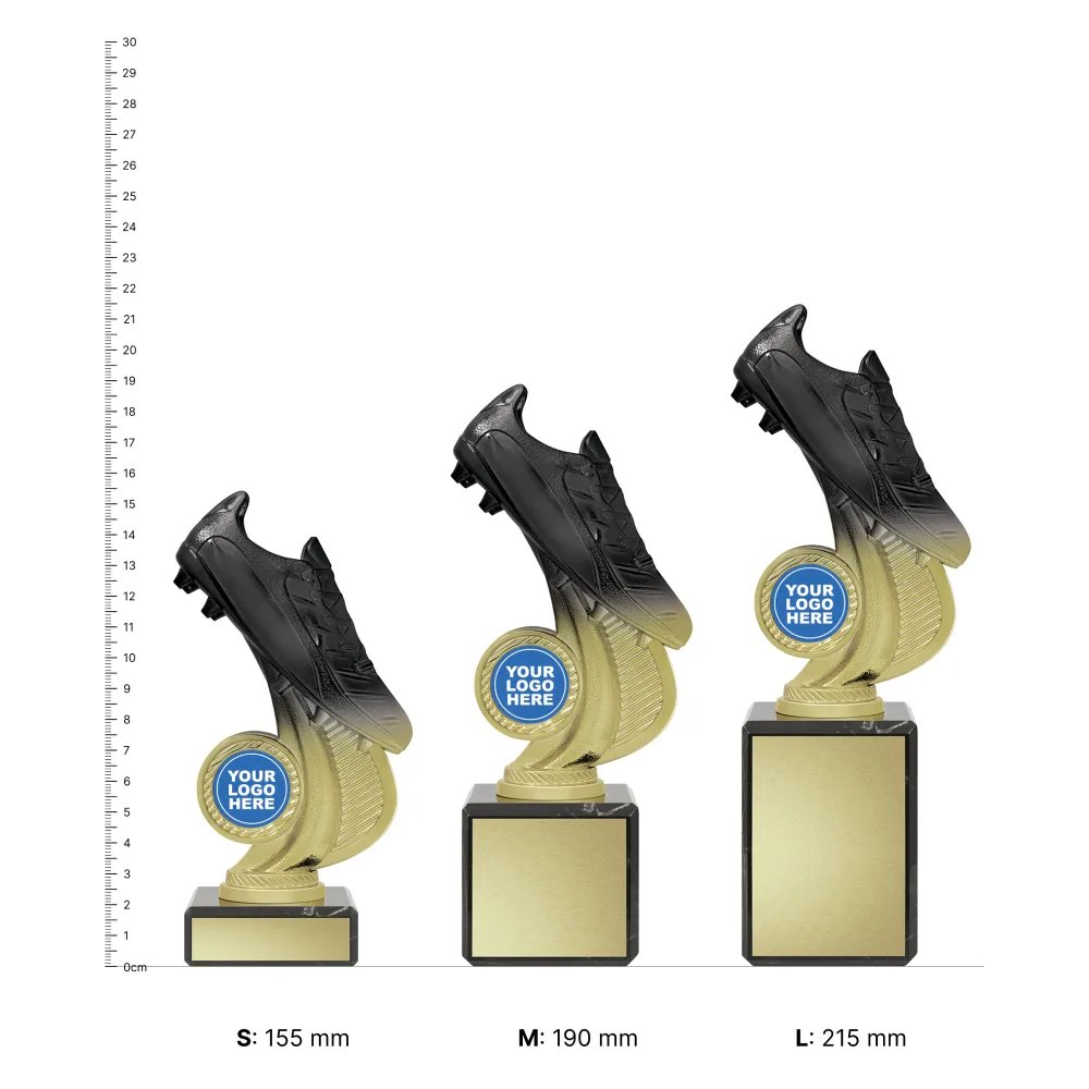 Vespa gold and Black trophies next to ruler