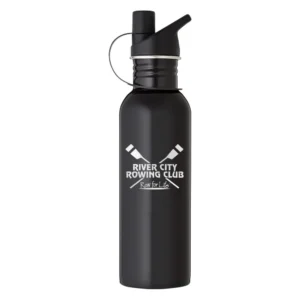 stainless steel Water Bottle black with engraving