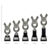 Water Polo Anchor Water Polo Anchor trophies next to ruler