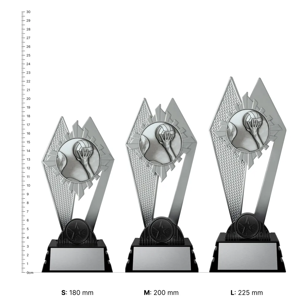 Water Polo Nighthawk Water Polo Nighthawk trophies next to ruler