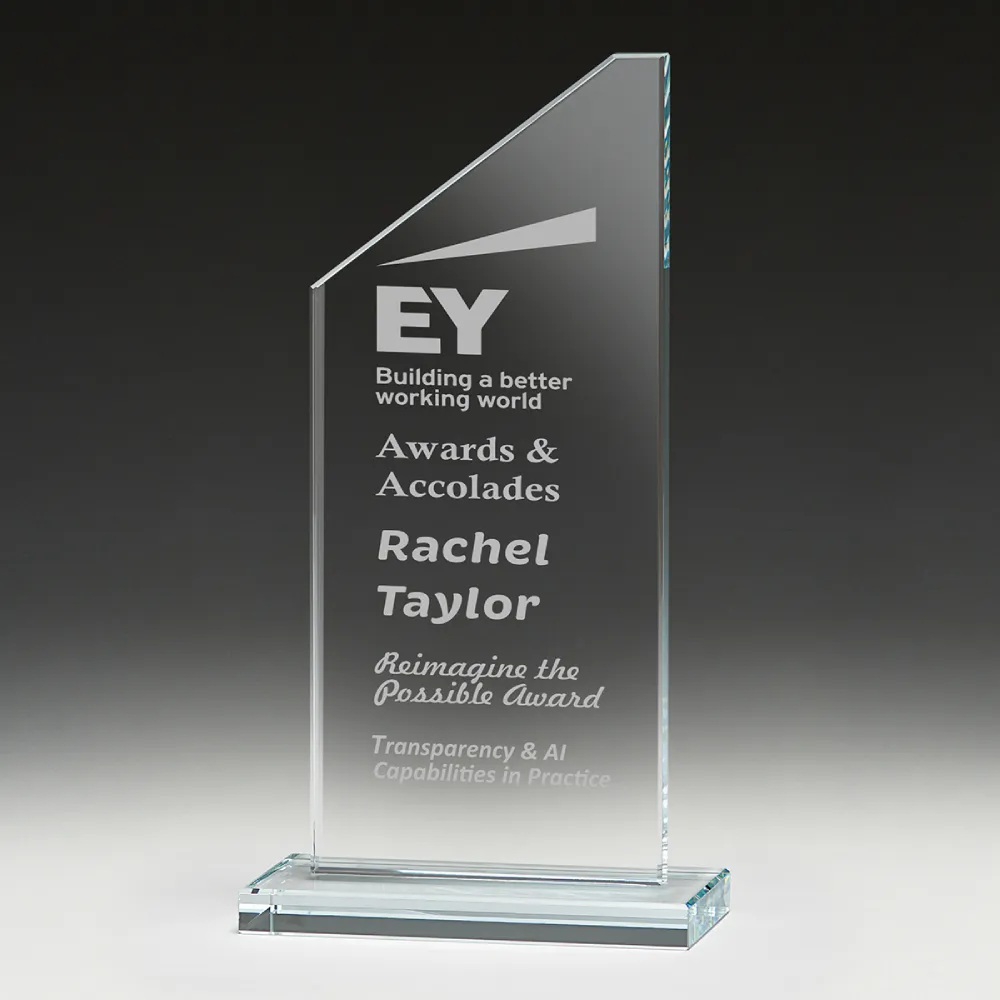 envoy glass award with glass construction